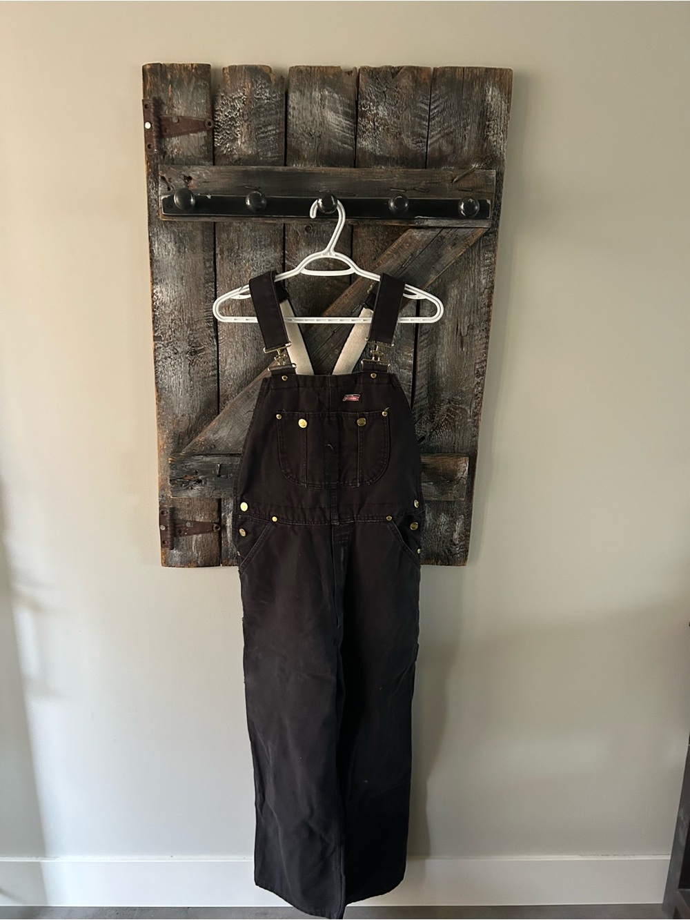 Women's Dickies Black Utility Overalls - Faded Black